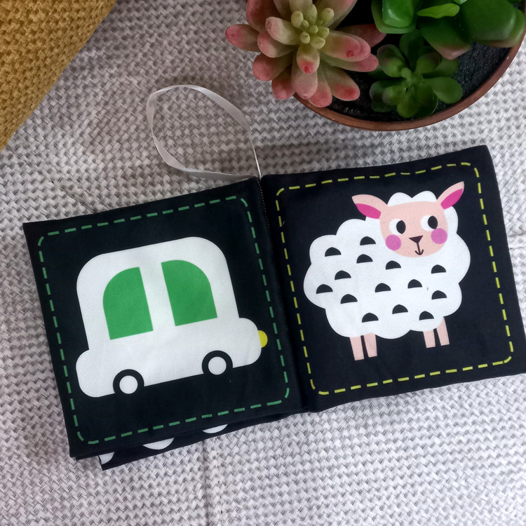 کتاب پارچه ای سیاه سفید نوزاد